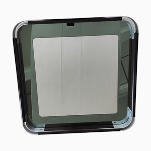 Vintage Square Mirror with Chrome Frame, 1970s