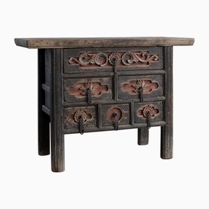 Antique Six-Drawer Carved Coffer