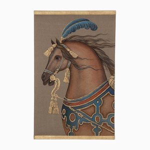 Bemalte Leinwand, die ein Pferd darstellt