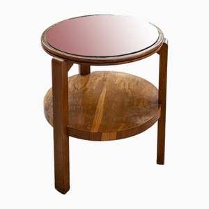 Side Table from Smoked Glass Top