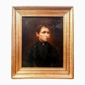 Portrait of Woman, Oil on Canvas, 1800s, Framed