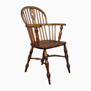 18th Century English Windsor Armchair with Low Back