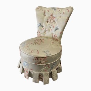 Napoleon III Toad Chair in Embroidered Silk, 1920s