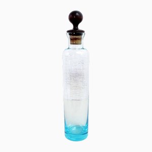 Vintage Blue Glass Bottle, 1970s