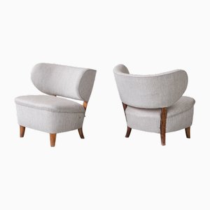 Mid-Century Lounge Chairs attributed to Otto Schulz, Set of 2
