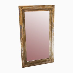 Large 19th Century Distressed Overmantle Wall Mirror