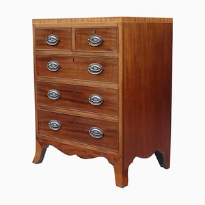 Small 19th Century Caddy Top Mahogany Chest of Drawers