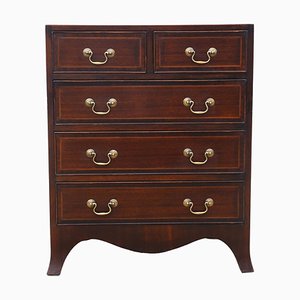 Small Caddy Top Mahogany Chest of Drawers, 1920s