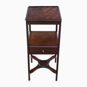 19th Century Georgian Mahogany Washstand Bedside Table