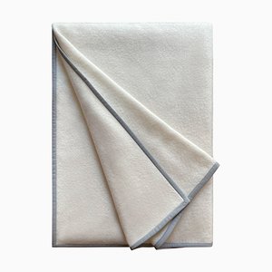 Pure White Cashmere and Silk Plaid by Chiara Mennini for Midsummer-Milano