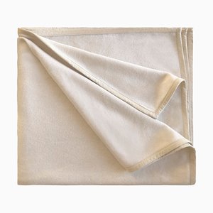 Pure White Cashmere and Silk Throw by Chiara Mennini for Midsummer-Milano