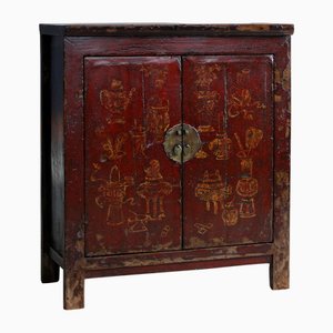 Red and Gold Qinghai Painted Cabinet, 1890s