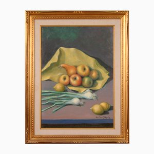 Valentino Ghiglia, Still Life, 1940, Oil on Canvas, Framed