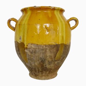 Pot with Vernisse Yellow Confit, South West of France, 19th Century