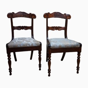 Chaises de Salle à Manger Regency Cornucopia en Acajou, 19ème Siècle, Set de 2