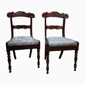 Set of 19th Century Regency Mahogany Cornucopia Dining Chairs