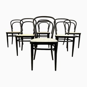 Thonet No. 214 Dining Chairs by Michael Thonet for Gebrüder Thonet Vienna Gmbh, 1979, Set of 6