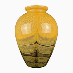 Gelbe Vase aus Muranoglas, Italien, 1970er
