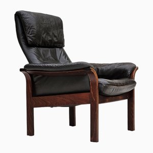 Fauteuil Ajustable en Cuir Marron par Göte Möbler, Suède, 1970s