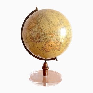 Globe terrestre par Dr. H. Fischer pour Wagner & Debes, Leipzig, 1933