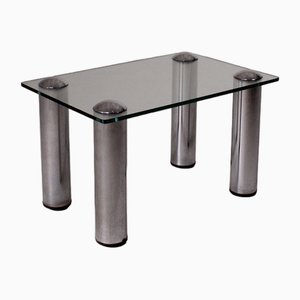 Vintage Glass and Steel Table