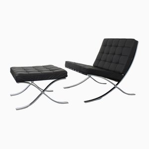 Barcelona Lounge Chair by Ludwig Mies Van Der Rohe for Knoll International, 1960s, Set of 2