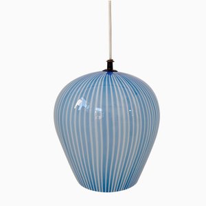 Lámpara colgante Stripe atribuida a Massimo Vignelli para Venini, Italia, años 60
