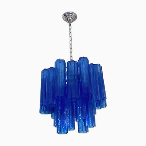 Blue Tronchi Murano Glass Sputnik Chandelier by Simoeng