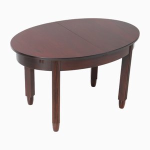 Art Deco Amsterdamse School Extendable Dining Table in Walnut by Fa. Drilling, 1920s