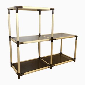 Vintage PVC and brass Bookshelves from Banci, 1970s