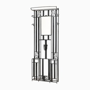 French Art Deco Wrought Iron Hall Tree or Port Manteau in the style of Edgar Brandt, 1930s