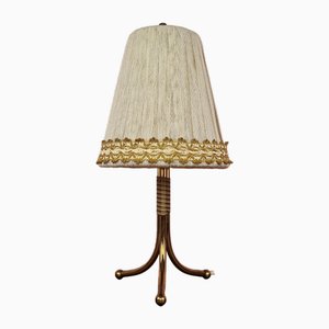 Rockabilly Brass Tripod Table Lamp, 1950s