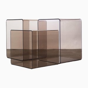Acrylic Glass Cubes attributed to Michel Dumas for Roche Bobois, France, 1970s, Set of 3