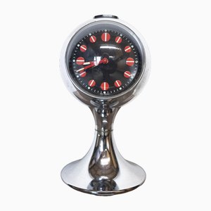 Reloj despertador de pedestal de Alemania Occidental vintage atribuido a Blessing, años 70