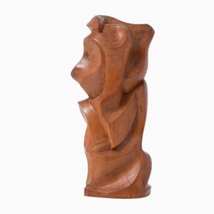 Paul Tonneau, Abstrakte Skulptur, 1963, Holz