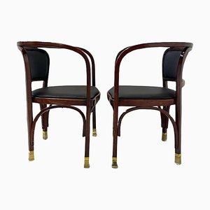Set of N° 715 Armchairs by Gustav Siegel for Kohn, Austria, 1900