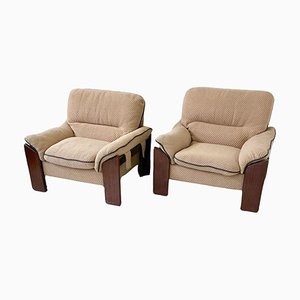 Mid-Century Modern Armchairs attributed to Sapporo for Mobil Girgi, 1970s, Set of 2