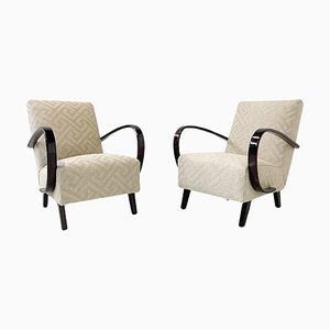 Bentwood Armchairs attributed to Jindrich Halabala, Czech Republic, 1940s, Set of 2