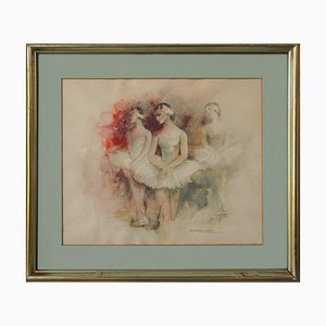 Montserrat Barta, Tre ballerine, XX secolo, acquerello