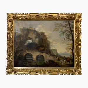 Rocca Di Tivoli, 19th Century, Oil on Canvas, Framed