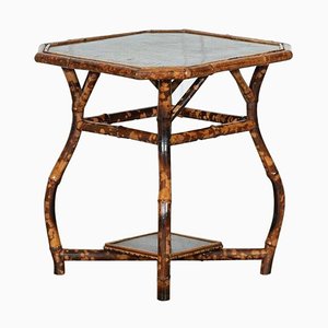 19th Century English Chinoiserie Bamboo Side Table, 1880s