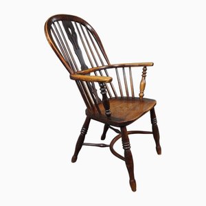 18th Century English Windsor Armchair with High Back