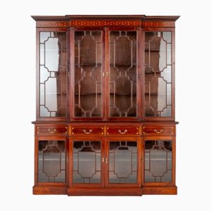 Regency Breakfront Bookcase in Mahogany from Lambs and Co., 1880s