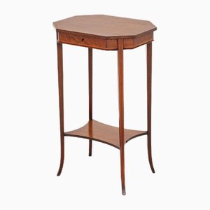 Regency Revival Side Sewing Table in Mahogany, 1880s