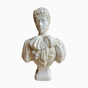 G Focardi, Weibliche Statuenbüste, 1893, Marmor