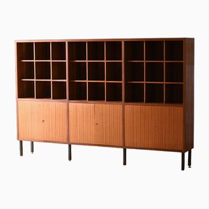 Wooden Sideboard with Shelves and Counters, Italy, 1960s
