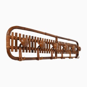 Italian Coat Rack in Bamboo attributed to Olaf Von Bohr, 1960s