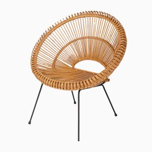DLG Rattan Chair in the style of Janine Abraham, 1950s