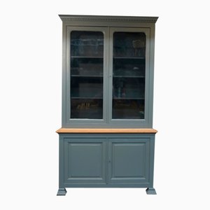 2-Piece Showcase Cupboard in Painted Fir, 1900s, Set of 2