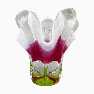 Jarrón Art Glass atribuido a Josef Hospodka para Chribska Glassworks, años 60